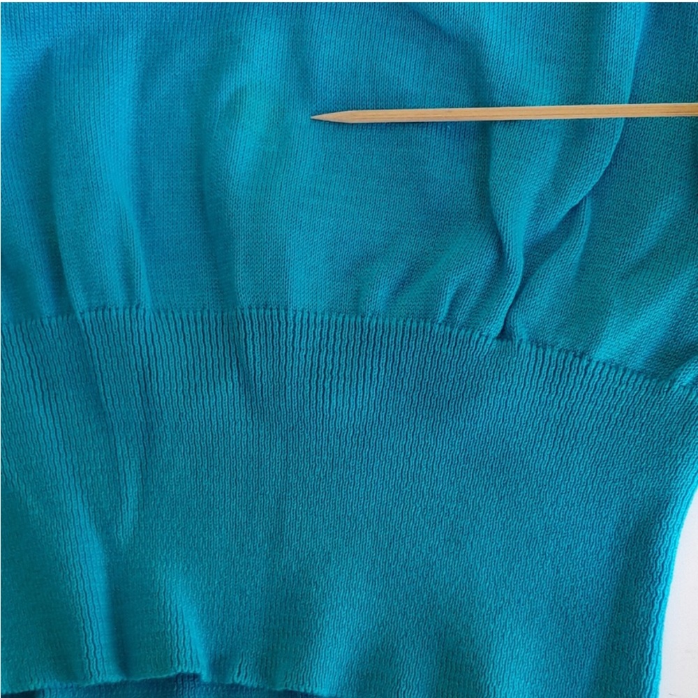 Paloma Wool Bright Turquoise Zip-Neck Pullover - Picture 7 of 10